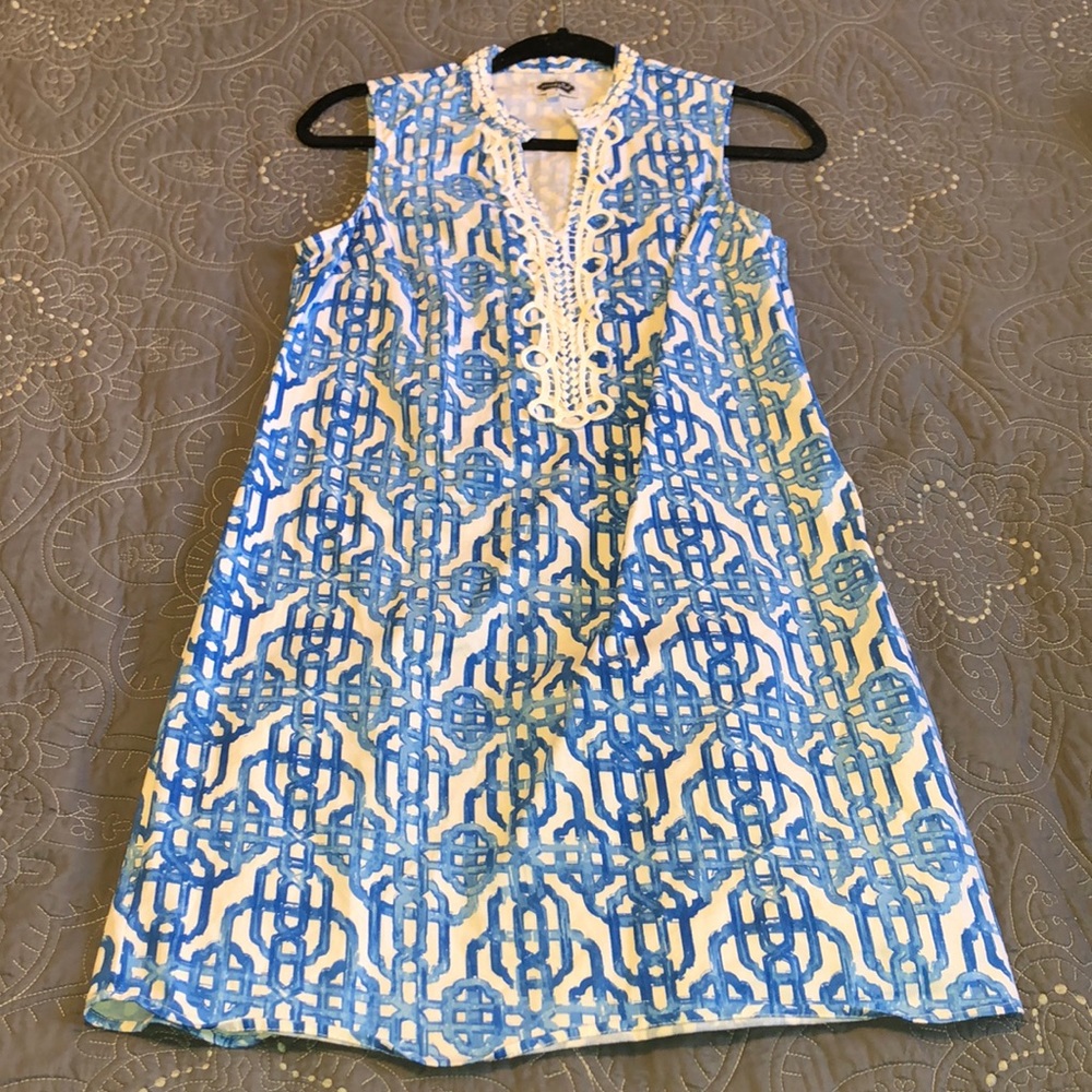 Mud Pie blue and white summer dress